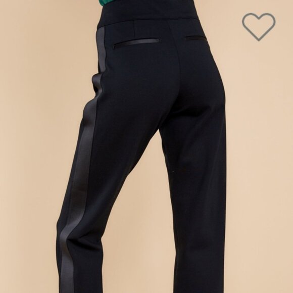 EUC Women's SPANX The Perfect Black Pant in Black & Satin Trim | Size SP - Picture 5 of 14
